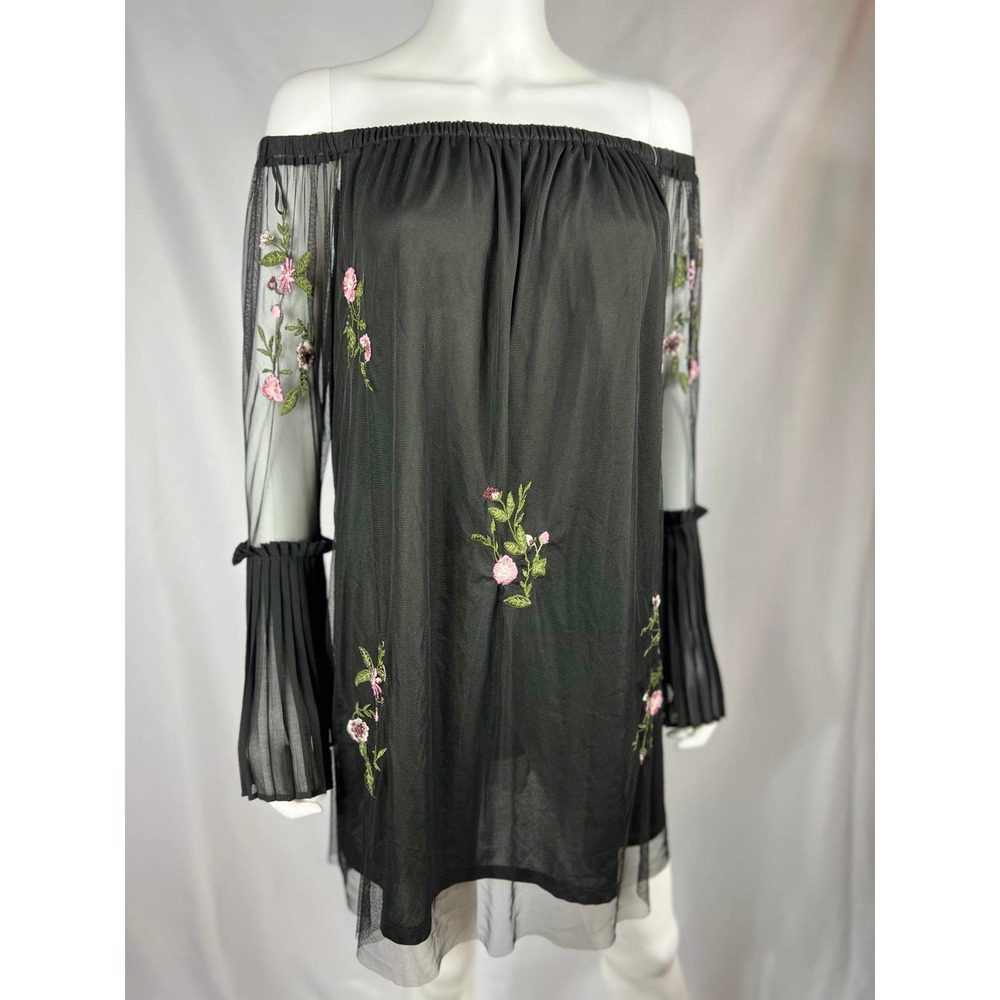 2000's BONGO Sheer Black Hippie Dress